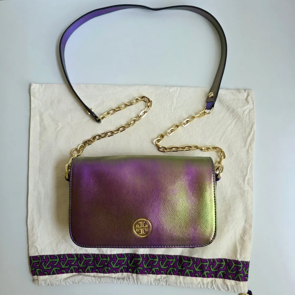 Tory Burch Hologram Iridescent Robinson Crossbody - Picture 2 of 16